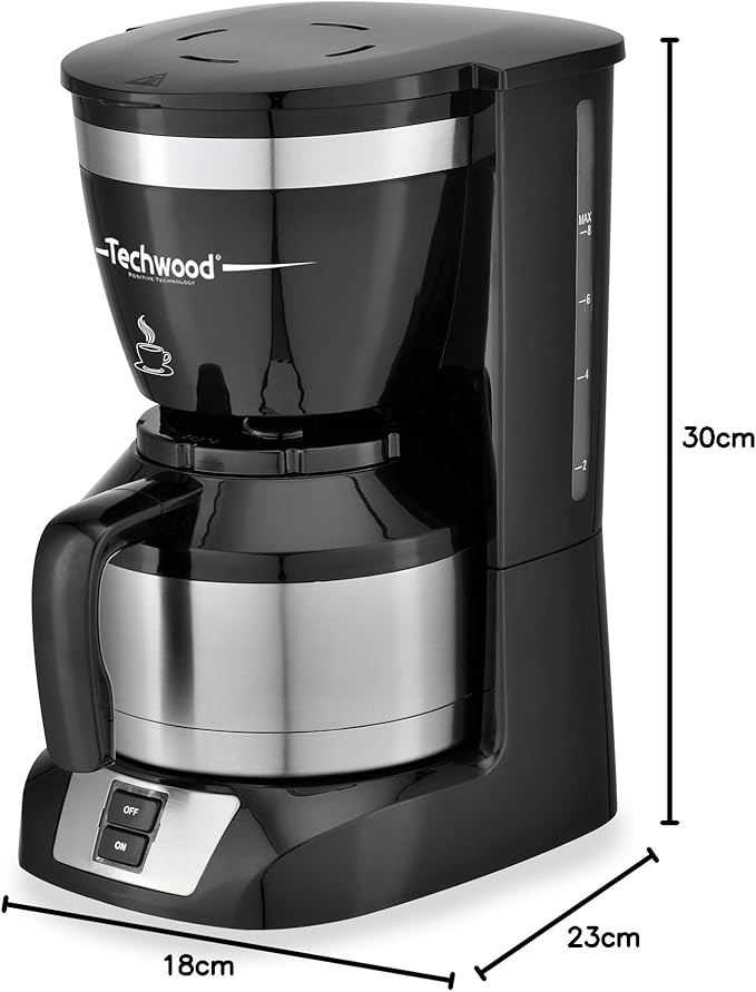 Techwood Cafetière Inox Isotherme , Machine à café