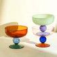 Coupes & cuillères en verre coloré – Élégance moderne