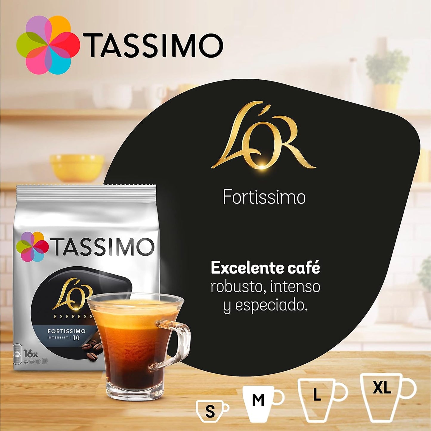 L' or espresso Fortissimo intense  16 Capsules Tassimo